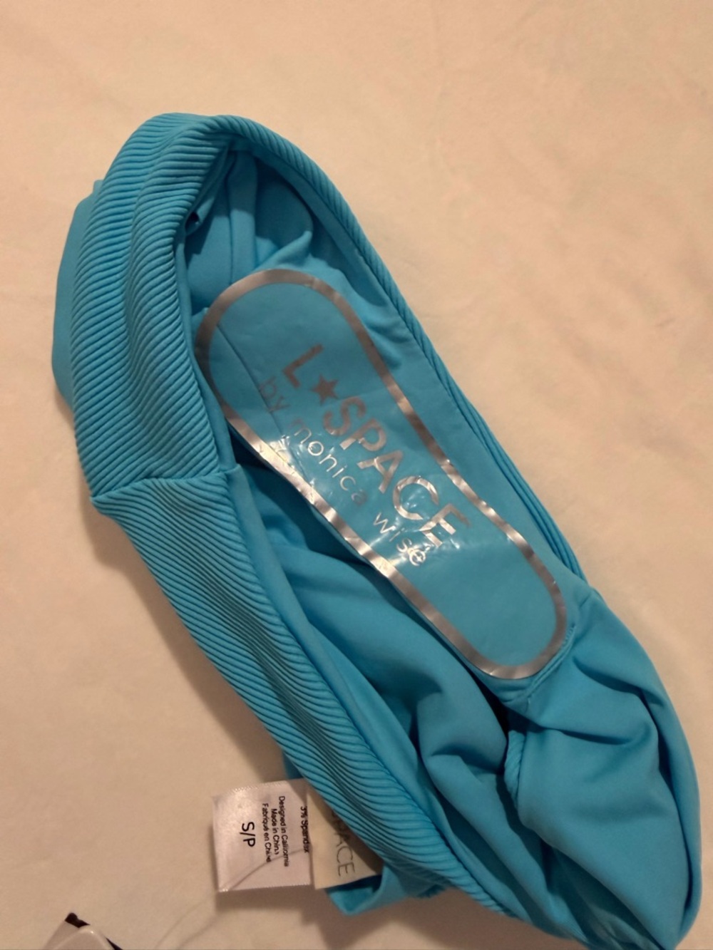 L*Space Turquoise Ribbed Bikini Bottom - Picture 4 of 6